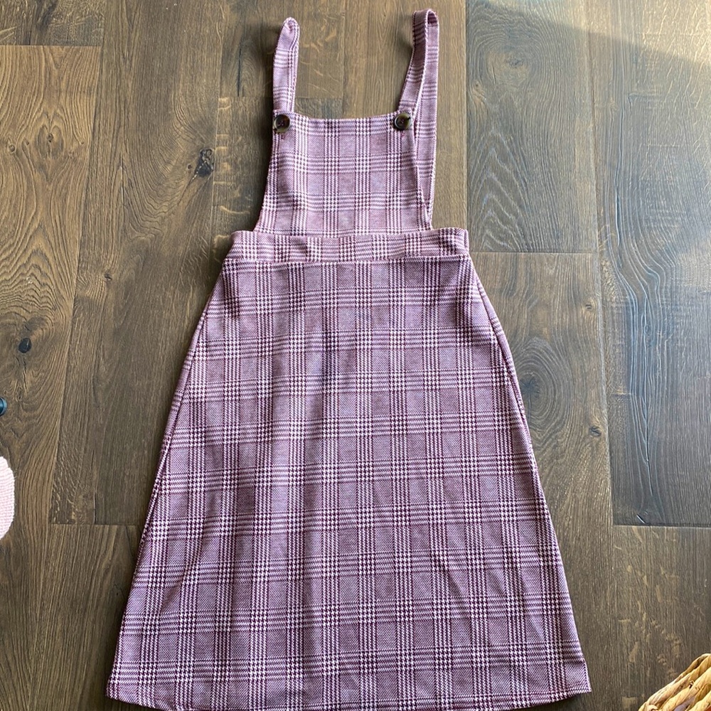 Houndstooth overall dress